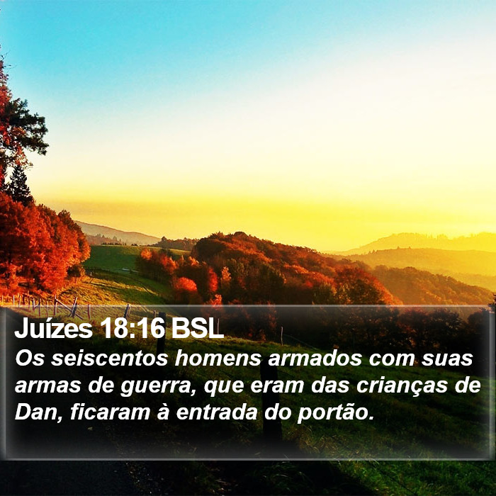 Juízes 18:16 BSL Bible Study