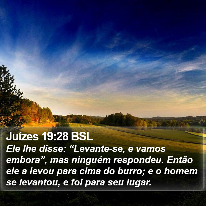 Juízes 19:28 BSL Bible Study