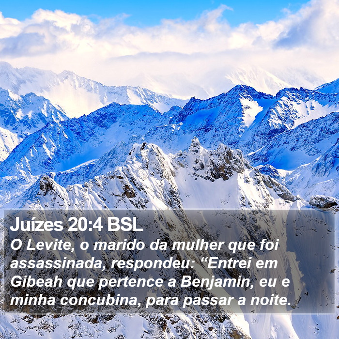 Juízes 20:4 BSL Bible Study