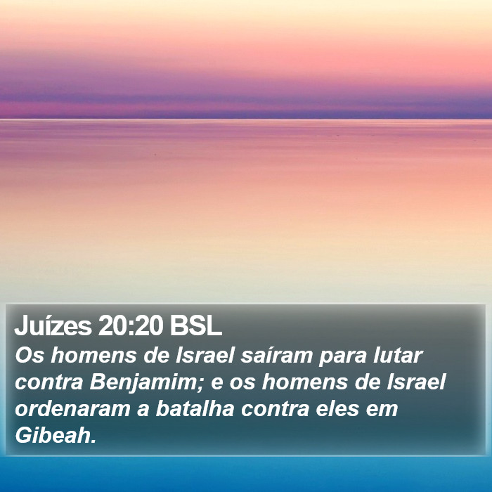 Juízes 20:20 BSL Bible Study