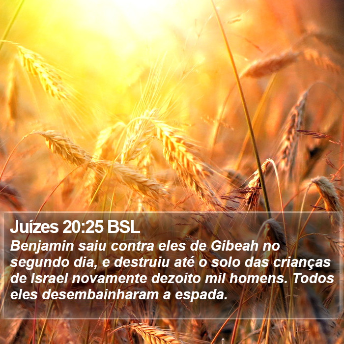 Juízes 20:25 BSL Bible Study