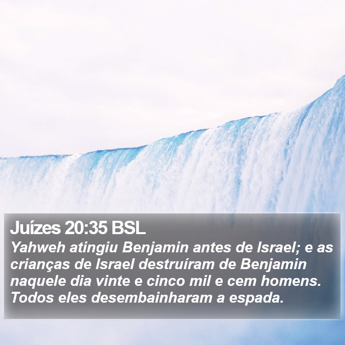 Juízes 20:35 BSL Bible Study