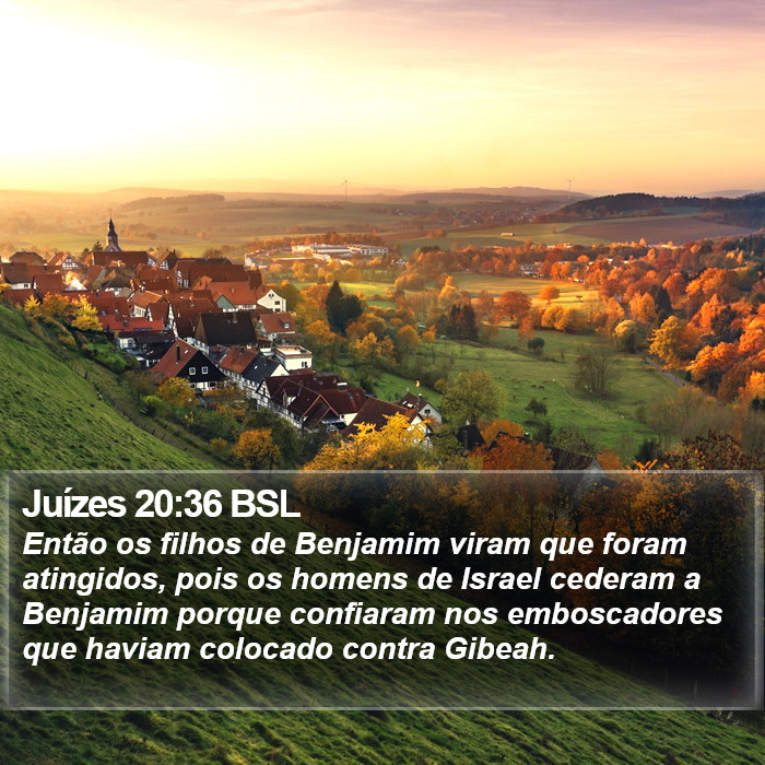 Juízes 20:36 BSL Bible Study