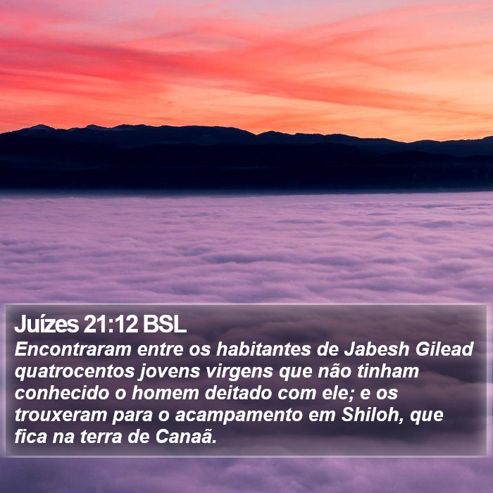 Juízes 21:12 BSL Bible Study