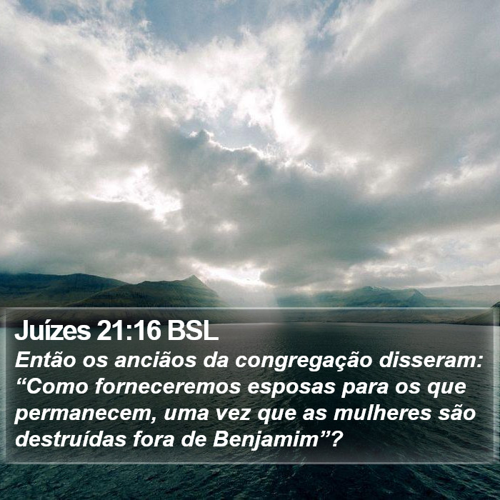 Juízes 21:16 BSL Bible Study