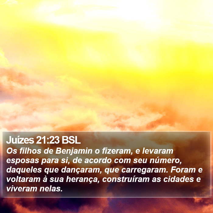 Juízes 21:23 BSL Bible Study