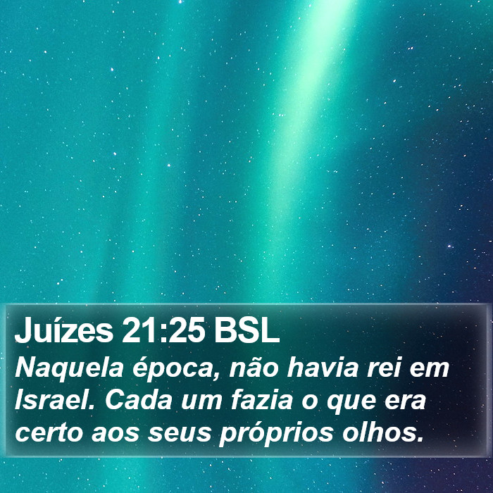 Juízes 21:25 BSL Bible Study