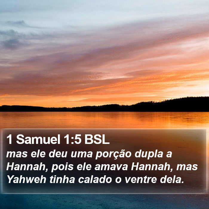 1 Samuel 1:5 BSL Bible Study