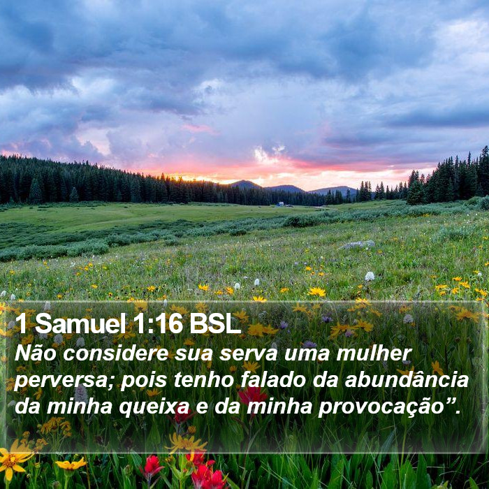 1 Samuel 1:16 BSL Bible Study