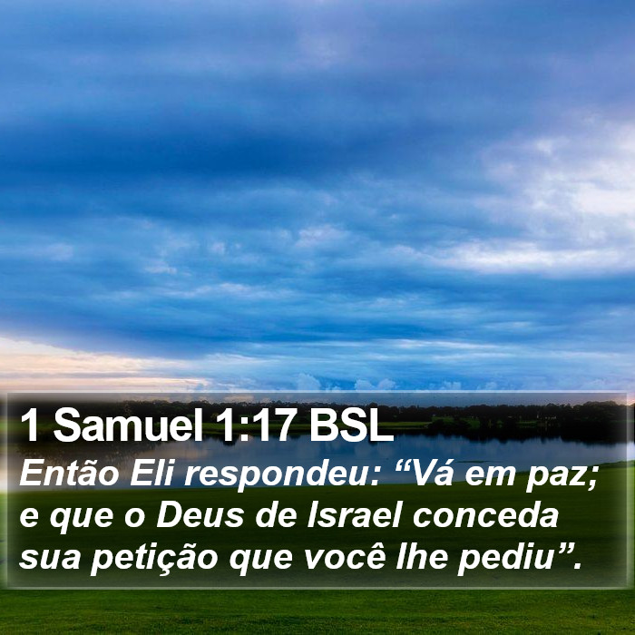 1 Samuel 1:17 BSL Bible Study