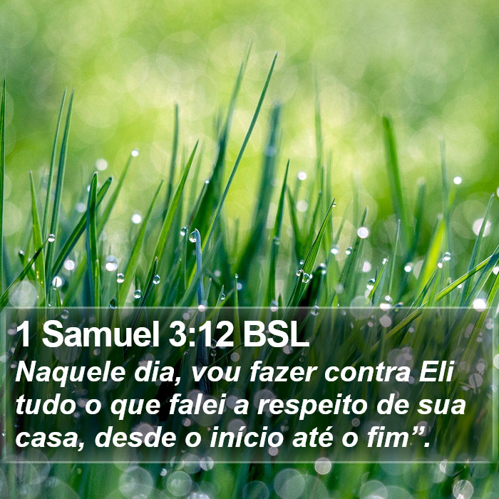 1 Samuel 3:12 BSL Bible Study