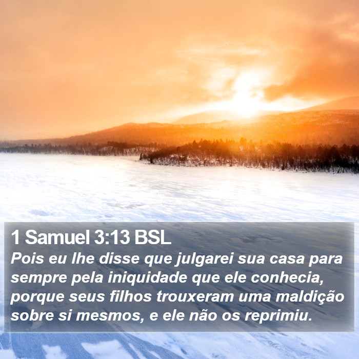1 Samuel 3:13 BSL Bible Study