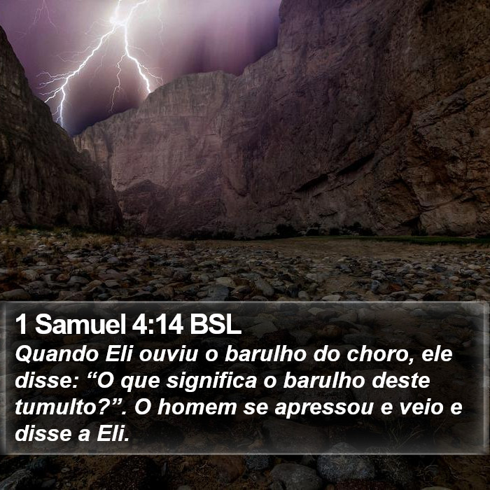 1 Samuel 4:14 BSL Bible Study
