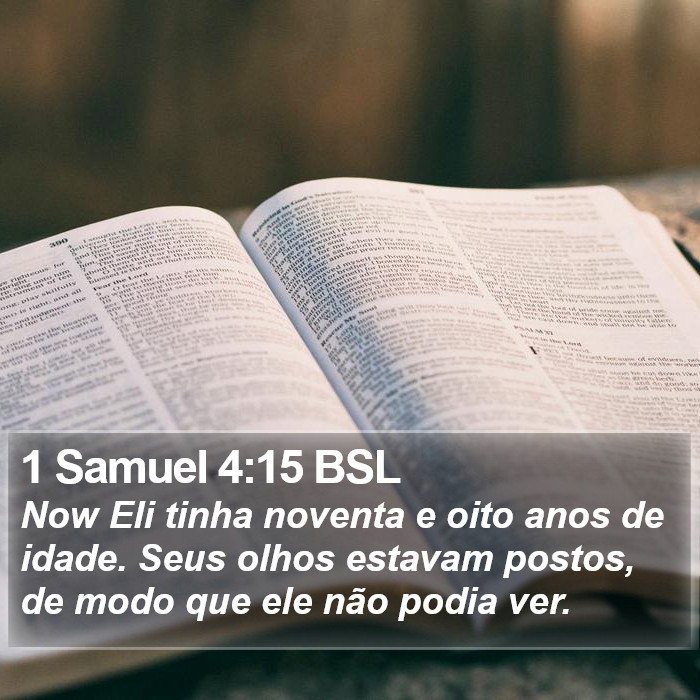 1 Samuel 4:15 BSL Bible Study