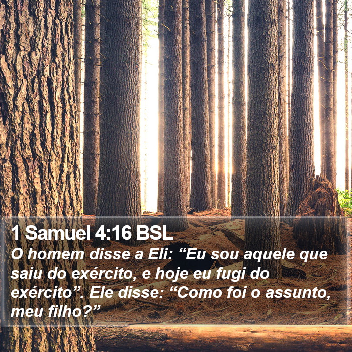 1 Samuel 4:16 BSL Bible Study