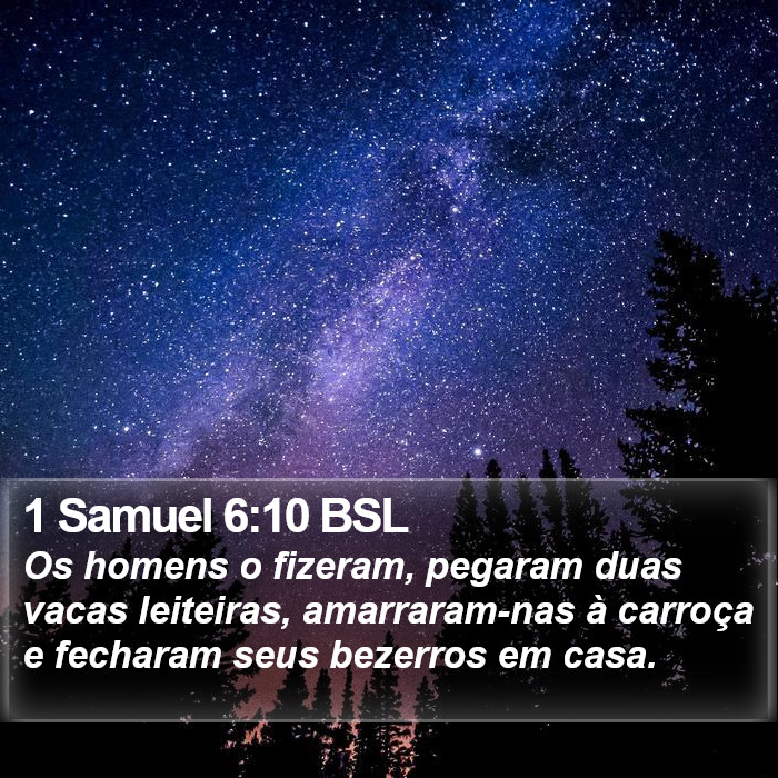 1 Samuel 6:10 BSL Bible Study