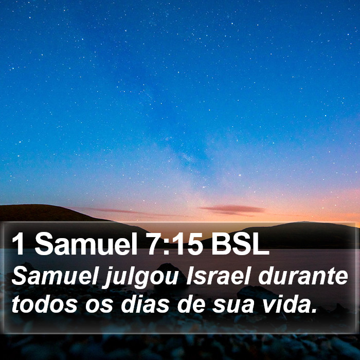 1 Samuel 7:15 BSL Bible Study