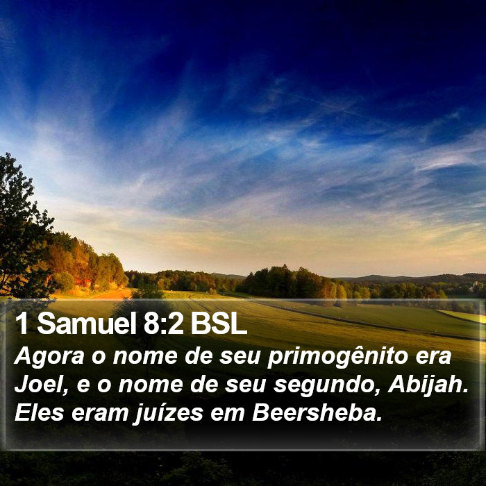 1 Samuel 8:2 BSL Bible Study