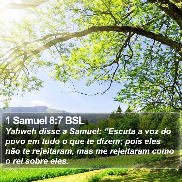 1 Samuel 8:7 BSL Bible Study