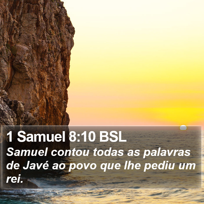 1 Samuel 8:10 BSL Bible Study