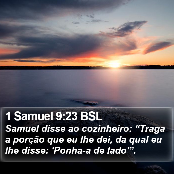 1 Samuel 9:23 BSL Bible Study