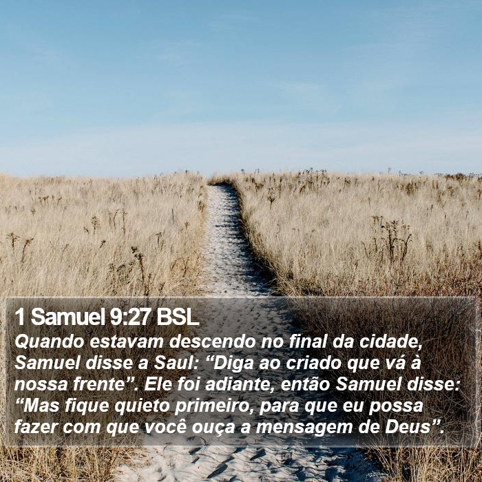 1 Samuel 9:27 BSL Bible Study