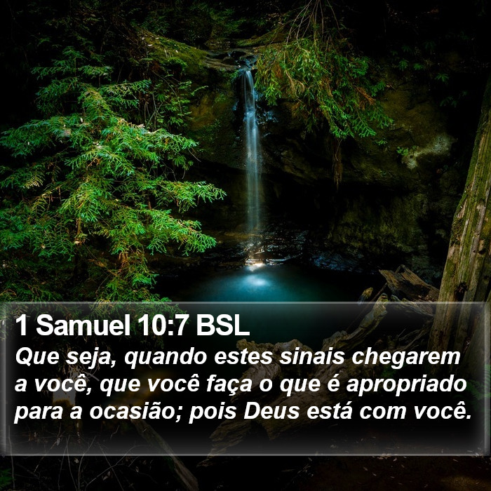 1 Samuel 10:7 BSL Bible Study
