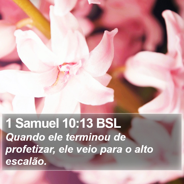 1 Samuel 10:13 BSL Bible Study
