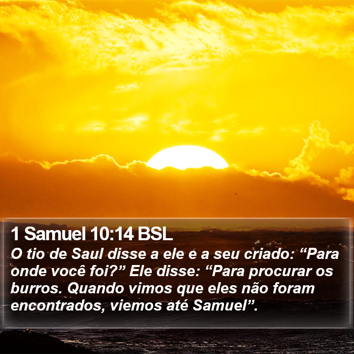 1 Samuel 10:14 BSL Bible Study