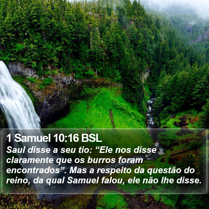 1 Samuel 10:16 BSL Bible Study
