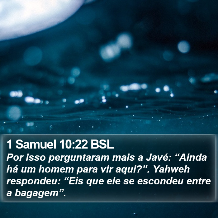 1 Samuel 10:22 BSL Bible Study