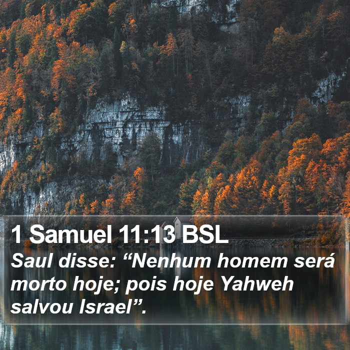 1 Samuel 11:13 BSL Bible Study