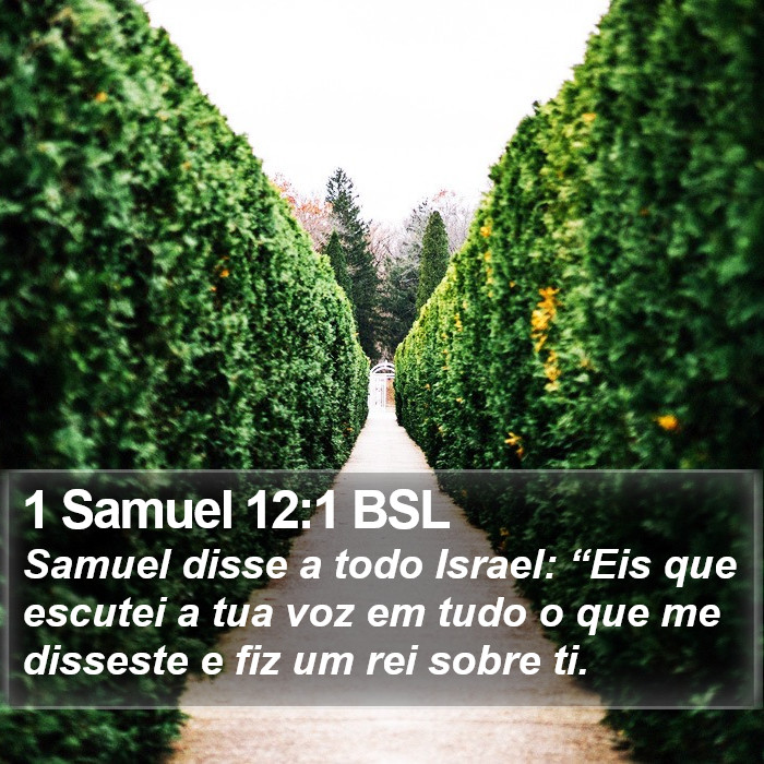 1 Samuel 12:1 BSL Bible Study