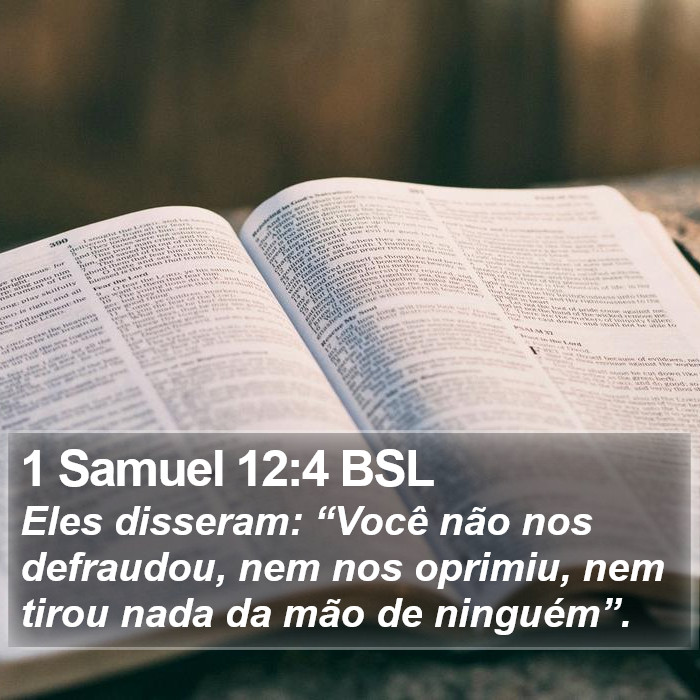 1 Samuel 12:4 BSL Bible Study