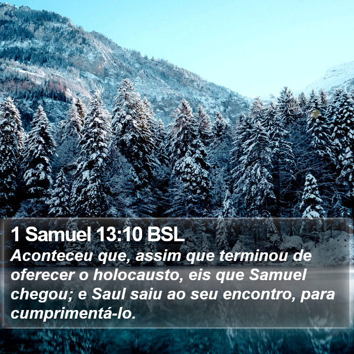 1 Samuel 13:10 BSL Bible Study
