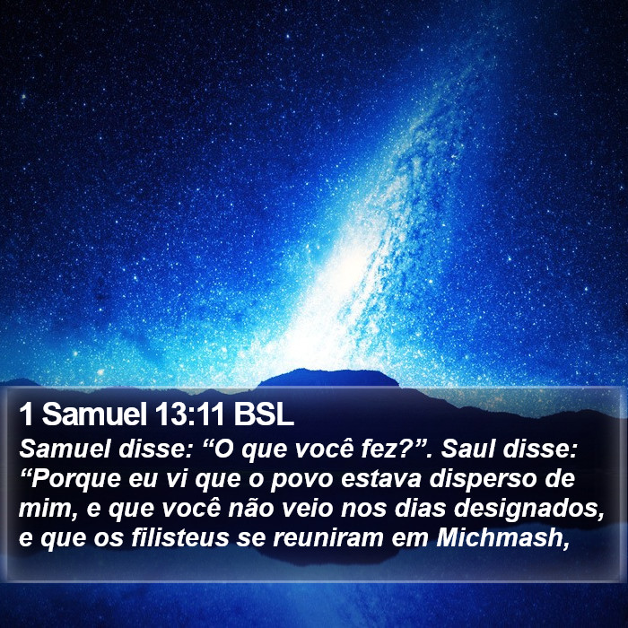 1 Samuel 13:11 BSL Bible Study