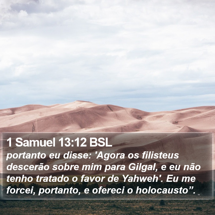 1 Samuel 13:12 BSL Bible Study