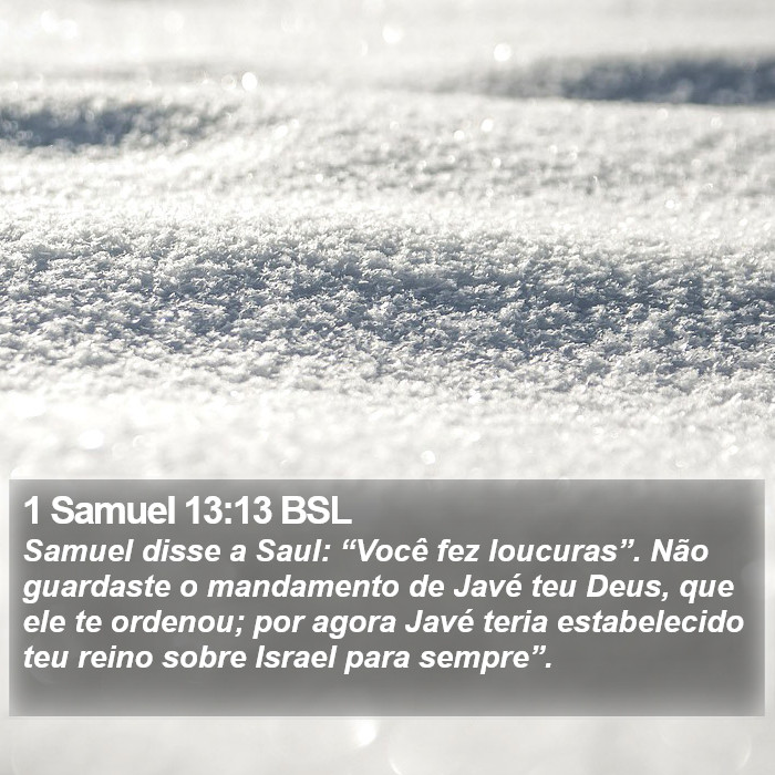 1 Samuel 13:13 BSL Bible Study