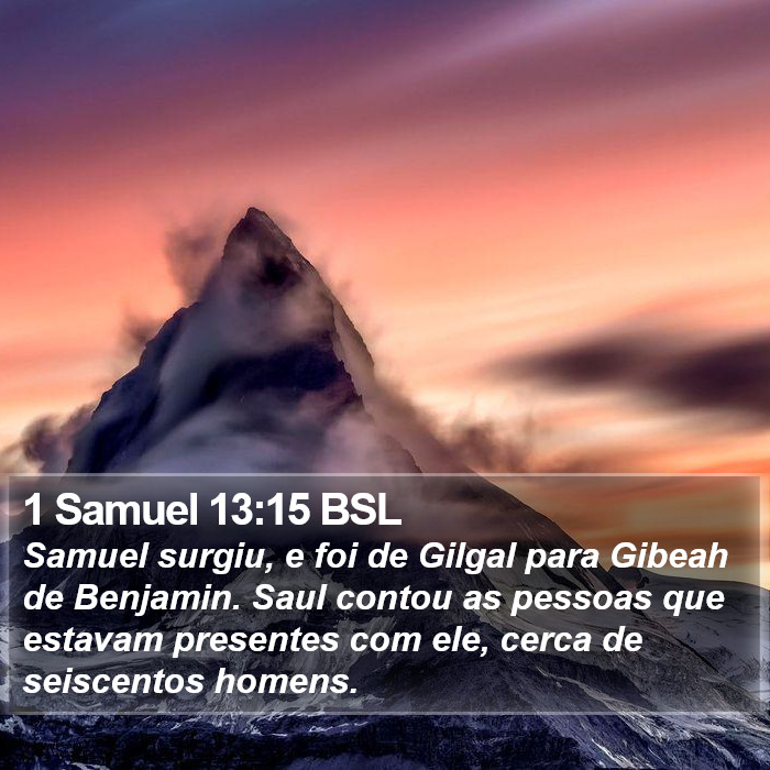 1 Samuel 13:15 BSL Bible Study