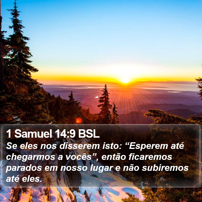 1 Samuel 14:9 BSL Bible Study