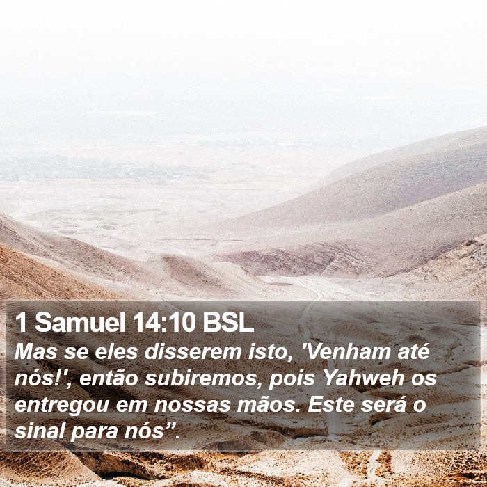 1 Samuel 14:10 BSL Bible Study