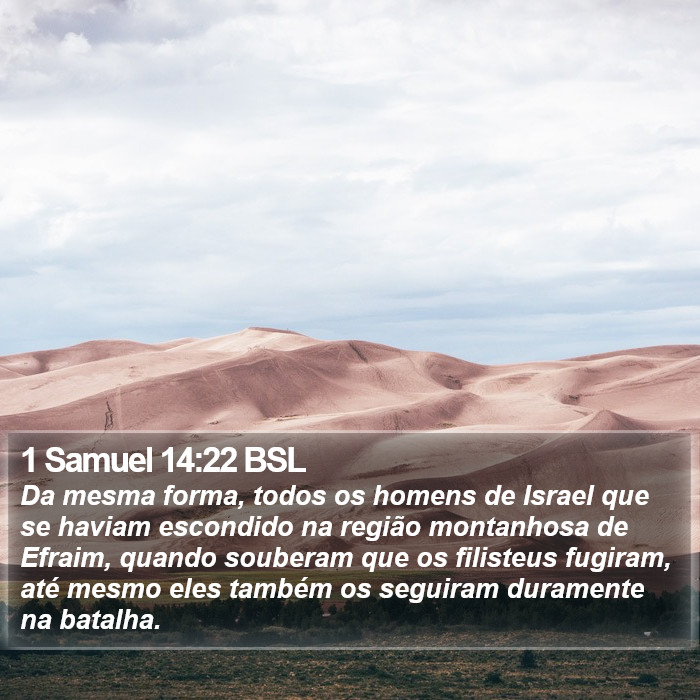 1 Samuel 14:22 BSL Bible Study