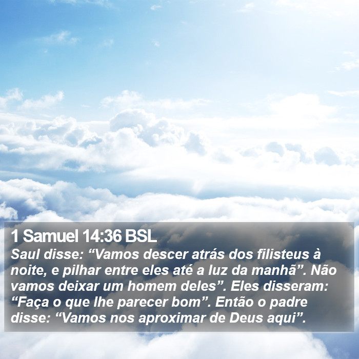 1 Samuel 14:36 BSL Bible Study