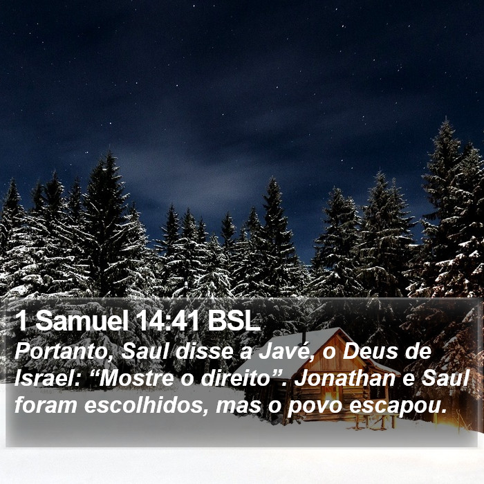 1 Samuel 14:41 BSL Bible Study