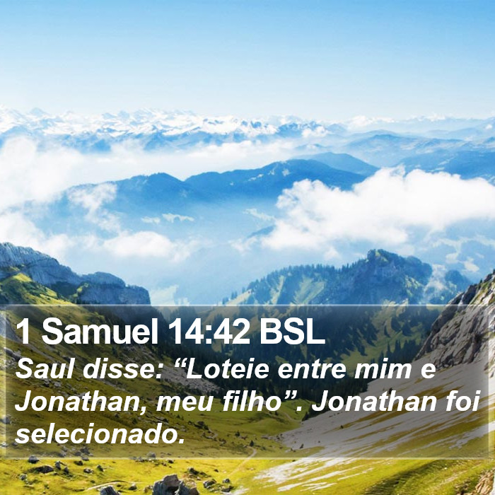 1 Samuel 14:42 BSL Bible Study