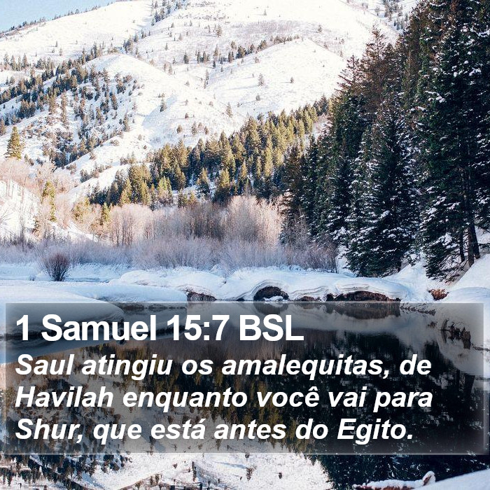 1 Samuel 15:7 BSL Bible Study