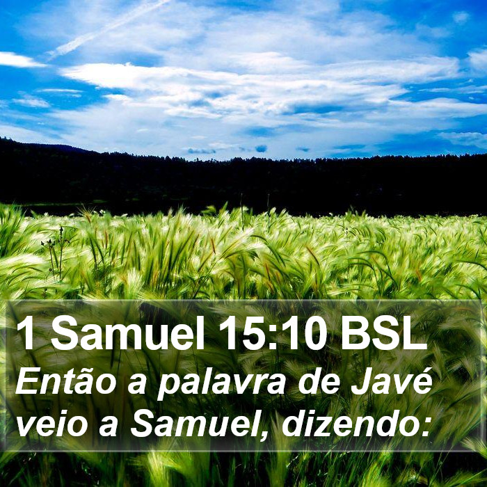 1 Samuel 15:10 BSL Bible Study