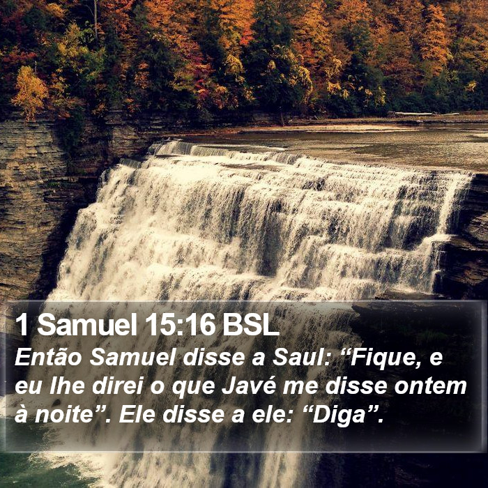 1 Samuel 15:16 BSL Bible Study