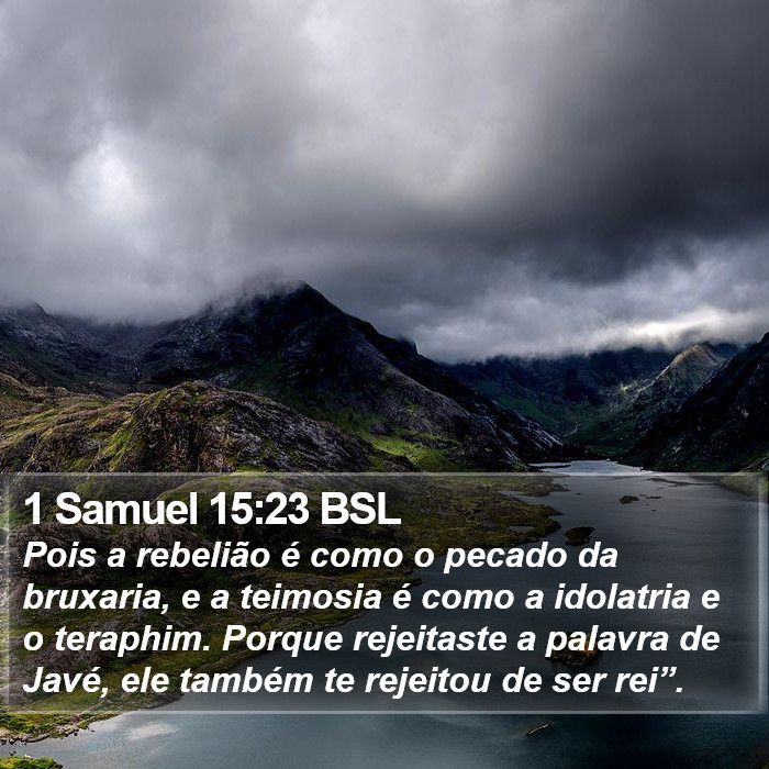 1 Samuel 15:23 BSL Bible Study