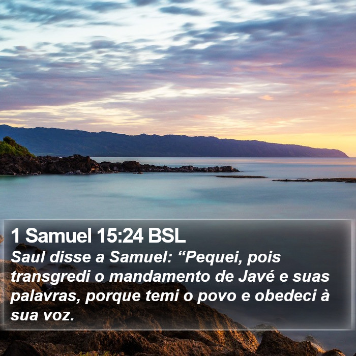 1 Samuel 15:24 BSL Bible Study